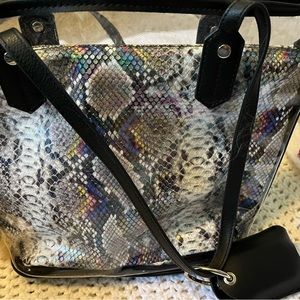 Clear MADDEN GIRL purse with accessories